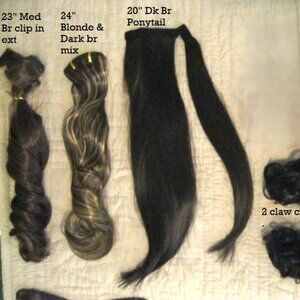 Special BUNDLE  7 HAIR EXTENSIONS Buns, ponytail, extensions, more NWT